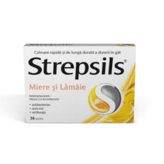 Strepsils miere si lamaie, 36 comprimate, Reckitt
